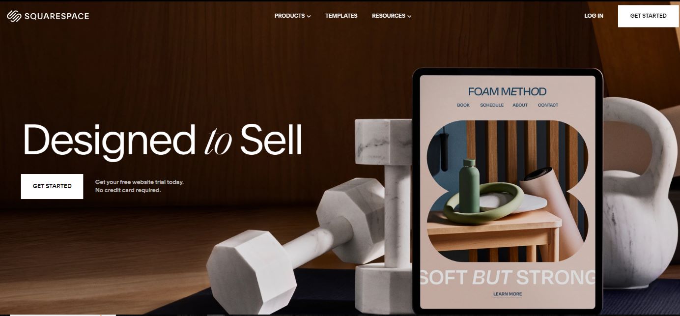 Squarespace homepage cover