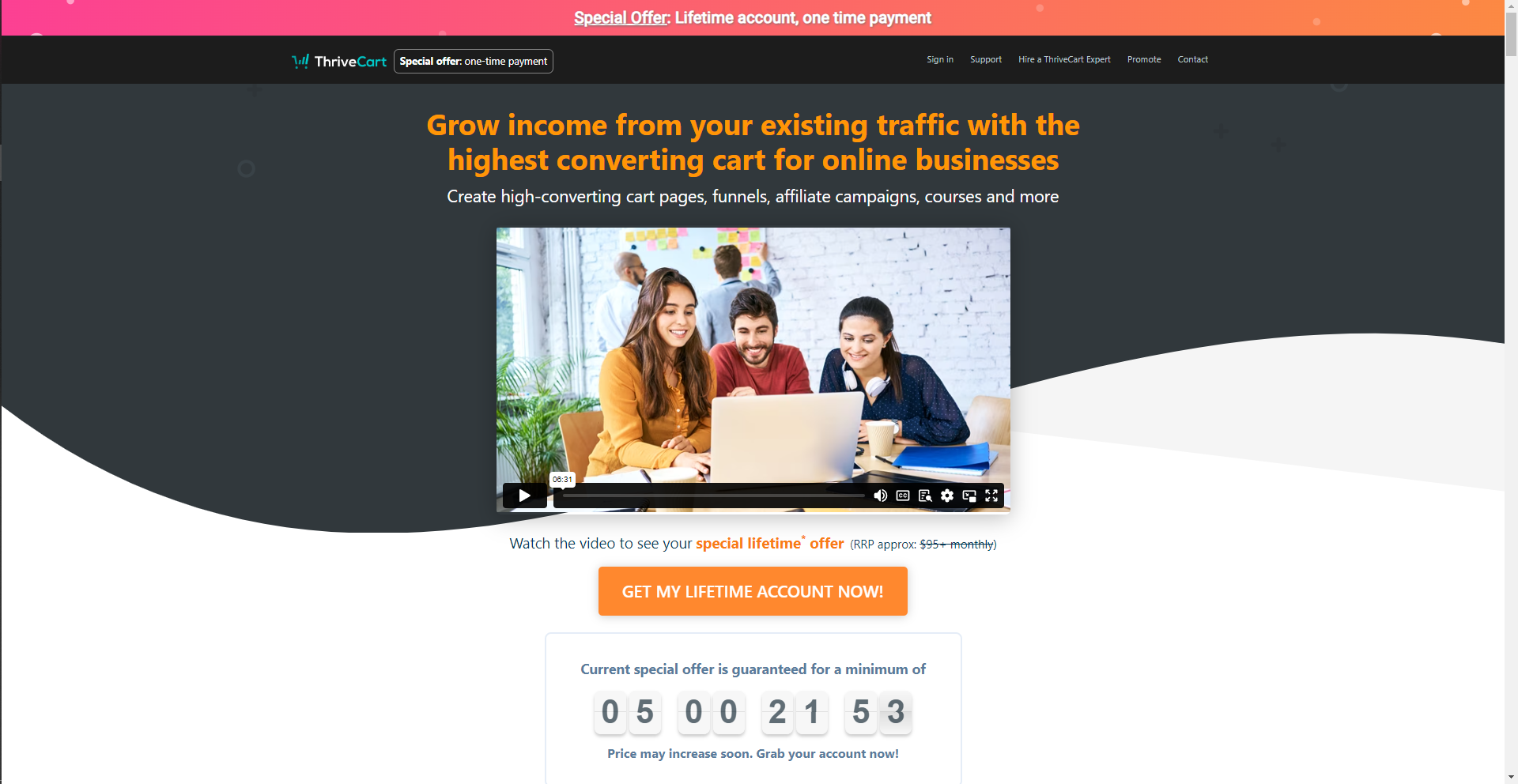 ThriveCart HomePage